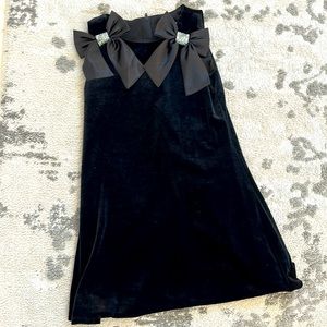 Black Velvet sleeveless girls dress